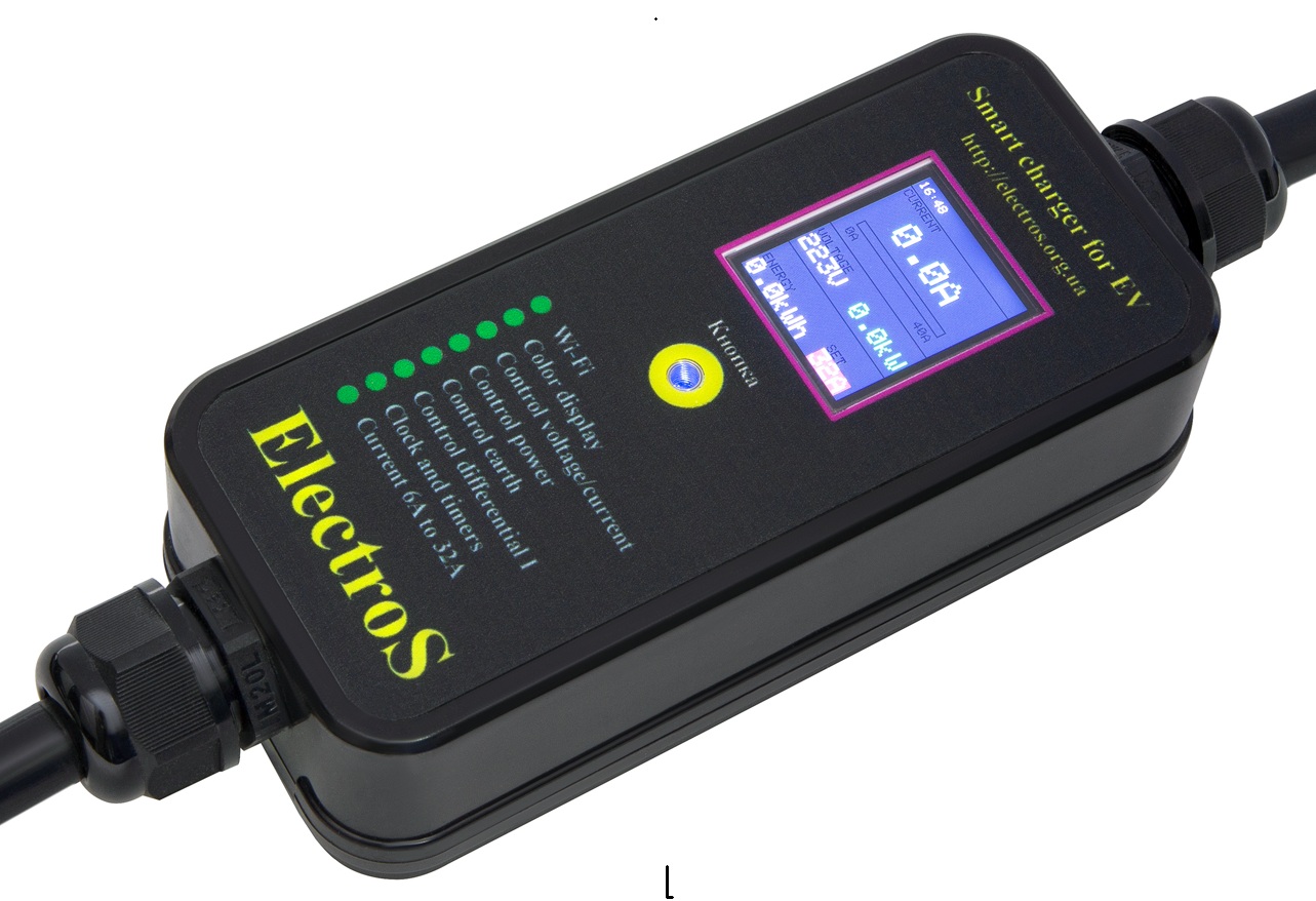 ElectroS Max 32A з екраном та кнопкою